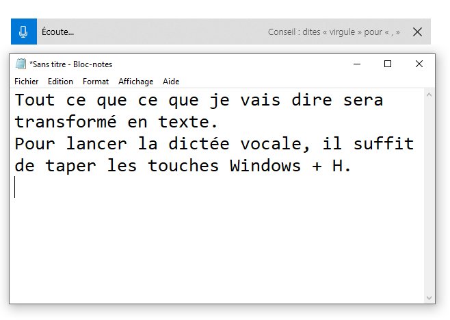 Dictée Vocale Windows v. 7 8 10