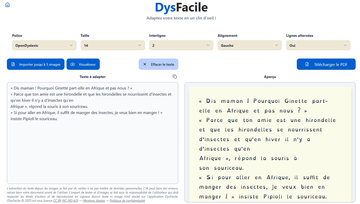 DysFacile v. 1.0